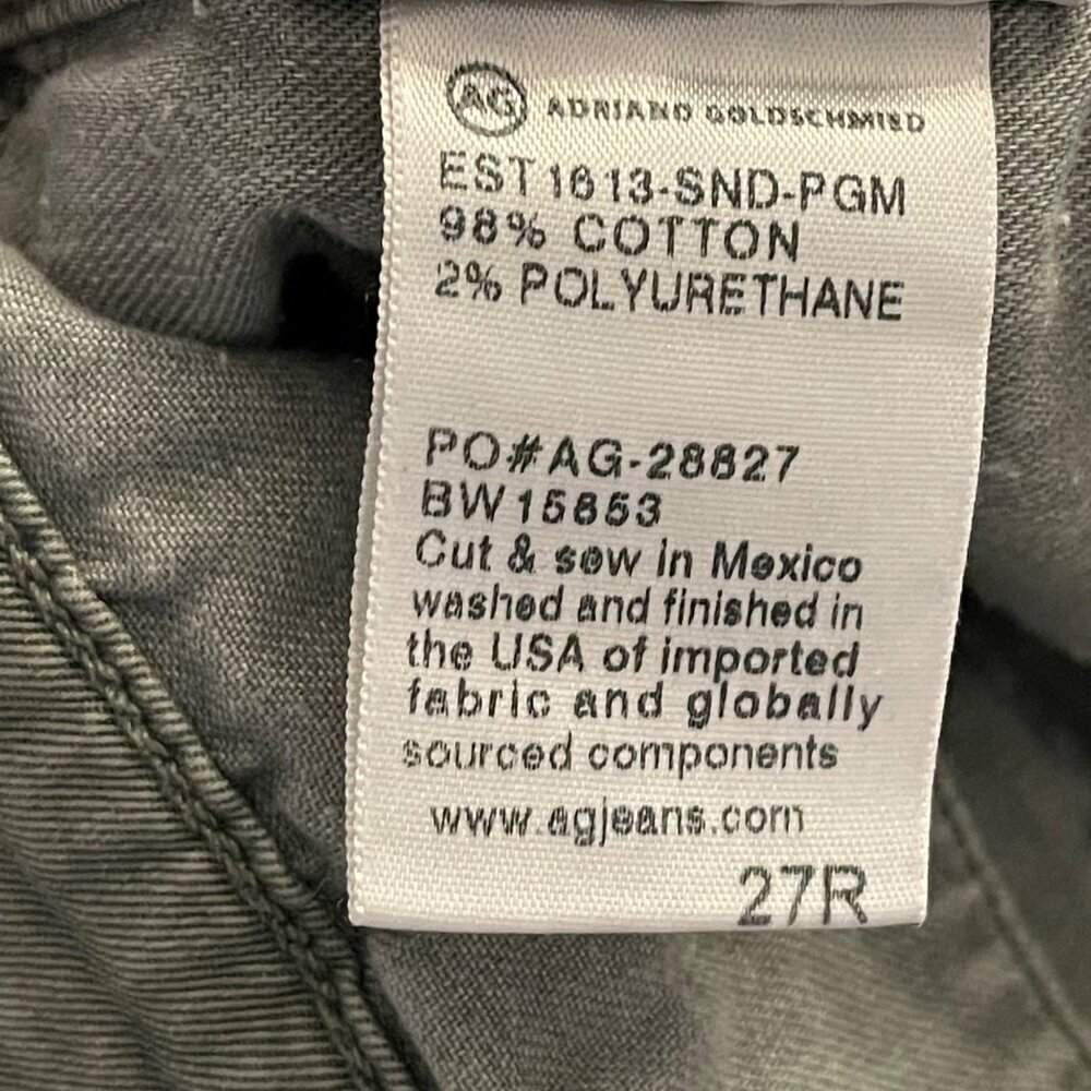 AG Adriano Goldschmied The Caden Women's Size 27 Green, olive Jeans - Picture 6 of 11